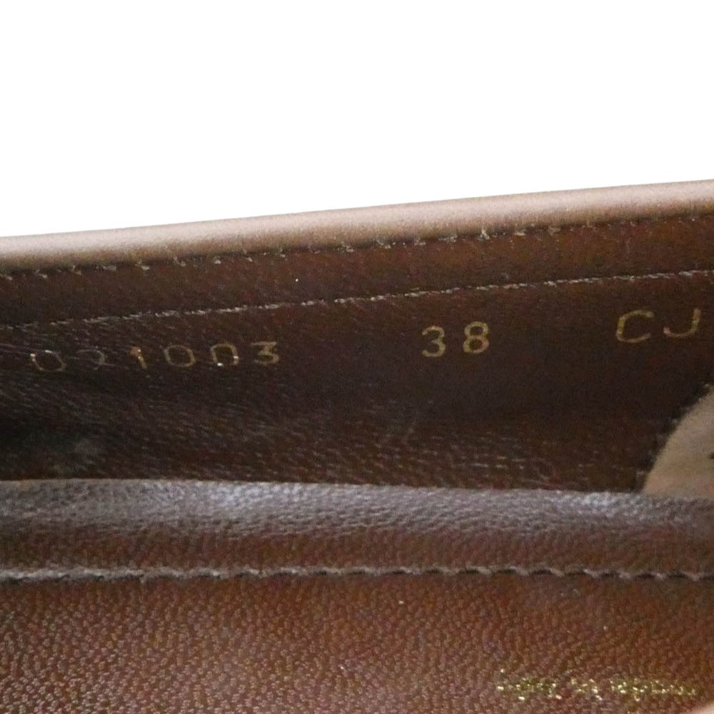 GUCCI グッチ 91003 GGキャンバス ドライビングシューズ ローファー スリッポン ブラウン系 38【中古】