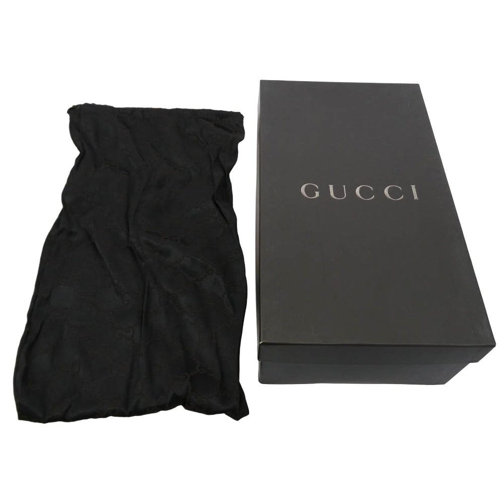 GUCCI グッチ 91003 GGキャンバス ドライビングシューズ ローファー スリッポン ブラウン系 38【中古】