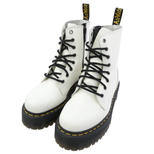 Dr.Martens ドクターマーチン GT11X JADON 3 ジェイドン 8ホール レザー レースアップ ブーツ ホワイト系 ブラック系 イエロー系 UK5【美品】【中古】