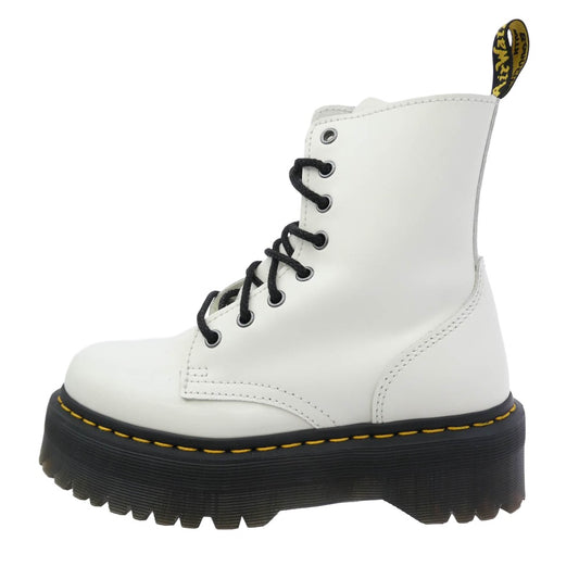 Dr.Martens ドクターマーチン GT11X JADON 3 ジェイドン 8ホール レザー レースアップ ブーツ ホワイト系 ブラック系 イエロー系 UK5【美品】【中古】