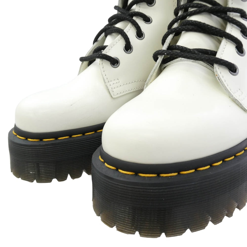 Dr.Martens ドクターマーチン GT11X JADON 3 ジェイドン 8ホール レザー レースアップ ブーツ ホワイト系 ブラック系 イエロー系 UK5【美品】【中古】