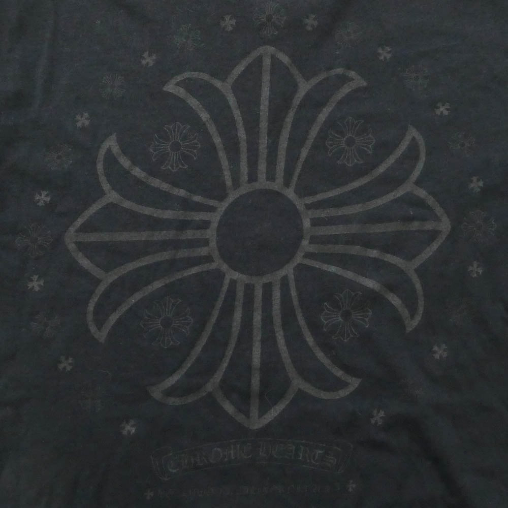 CHROME HEARTS クロムハーツ（原本無） CH PLUS CHプラス プリント 半袖 Tシャツ カットソー ブラック系 サイズ表記無し【中古】