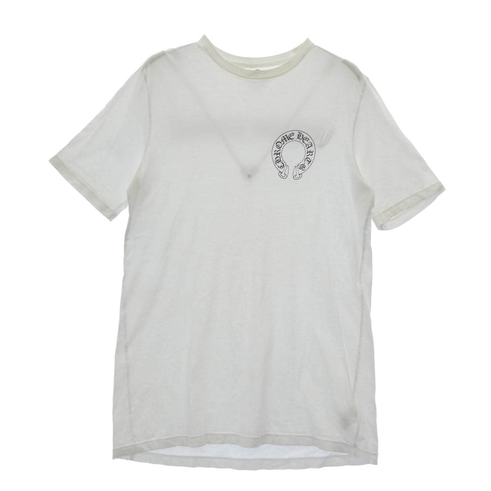 CHROME HEARTS クロムハーツ（原本無） HORSESHOE S/S TEE ホースシュープリント 半袖 Tシャツ カットソー ホワイト系 サイズ表記無し【中古】