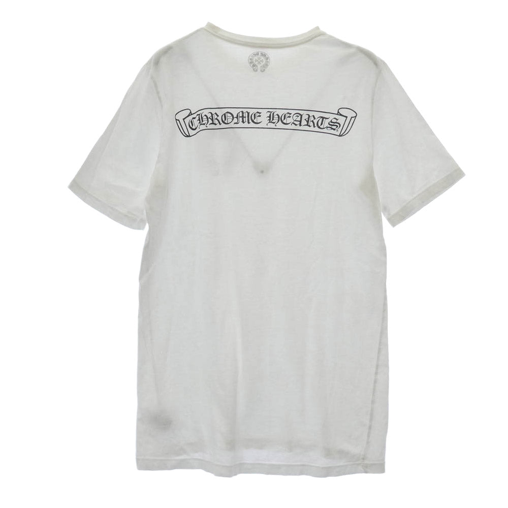CHROME HEARTS クロムハーツ（原本無） HORSESHOE S/S TEE ホースシュープリント 半袖 Tシャツ カットソー ホワイト系 サイズ表記無し【中古】