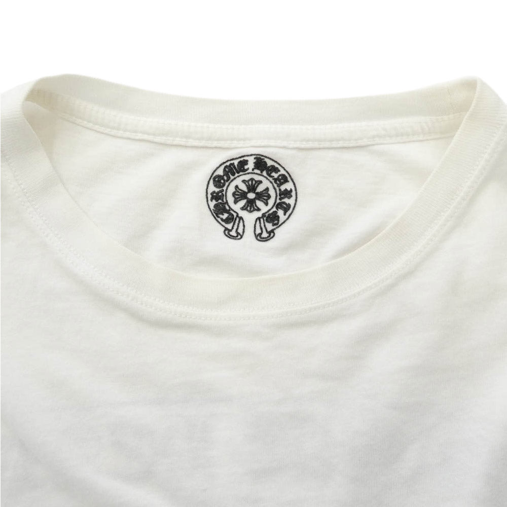 CHROME HEARTS クロムハーツ（原本無） HORSESHOE S/S TEE ホースシュープリント 半袖 Tシャツ カットソー ホワイト系 サイズ表記無し【中古】