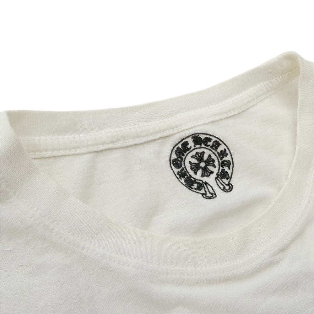 CHROME HEARTS クロムハーツ（原本無） HORSESHOE S/S TEE ホースシュープリント 半袖 Tシャツ カットソー ホワイト系 サイズ表記無し【中古】