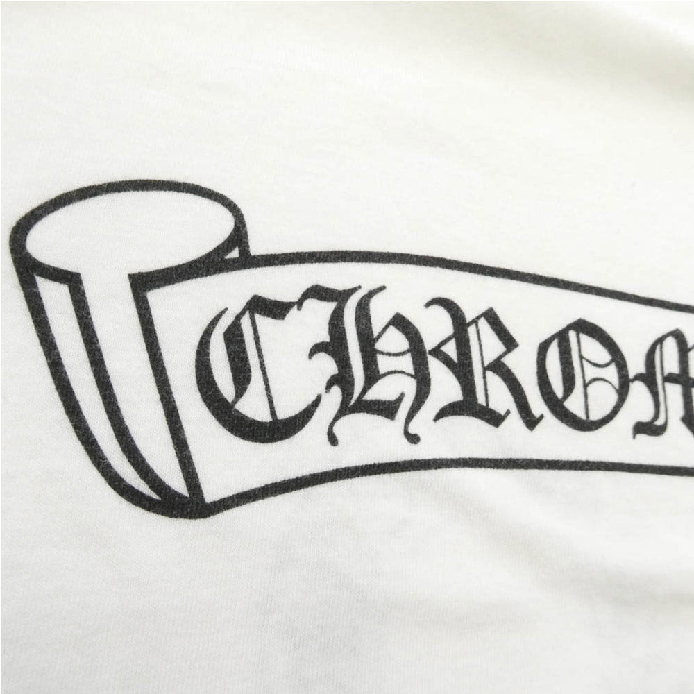 CHROME HEARTS クロムハーツ（原本無） HORSESHOE S/S TEE ホースシュープリント 半袖 Tシャツ カットソー ホワイト系 サイズ表記無し【中古】