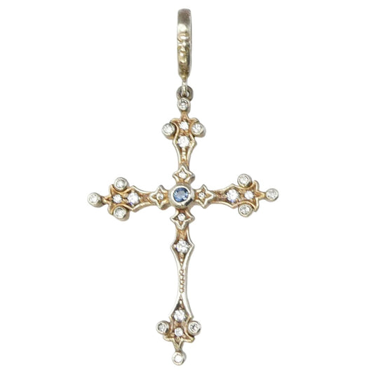 Loree Rodkin ローリーロドキン クロス ペンダントトップ シルバー系 ブルー系【中古】
