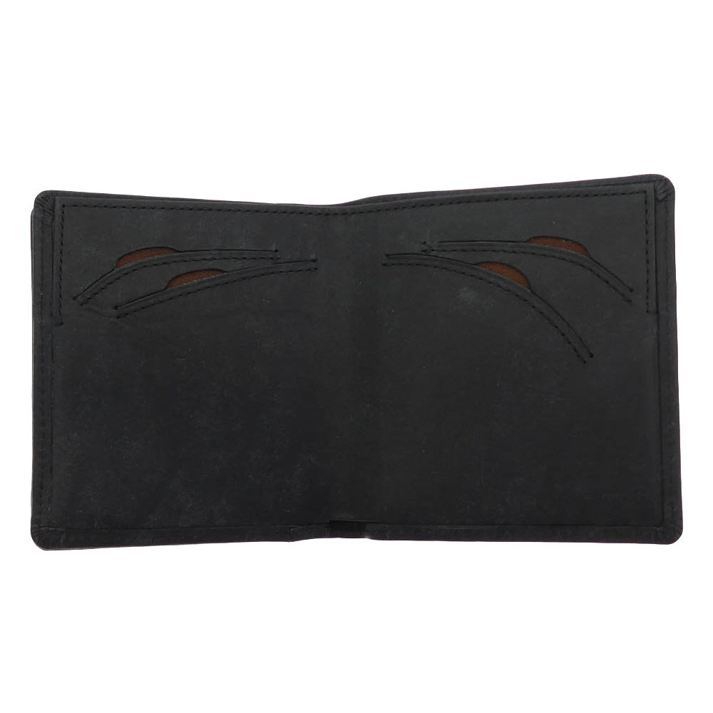 シーサー Integral インテグラル プエブロレザー 二つ折り財布 ブラック系 ブラウン系【中古】