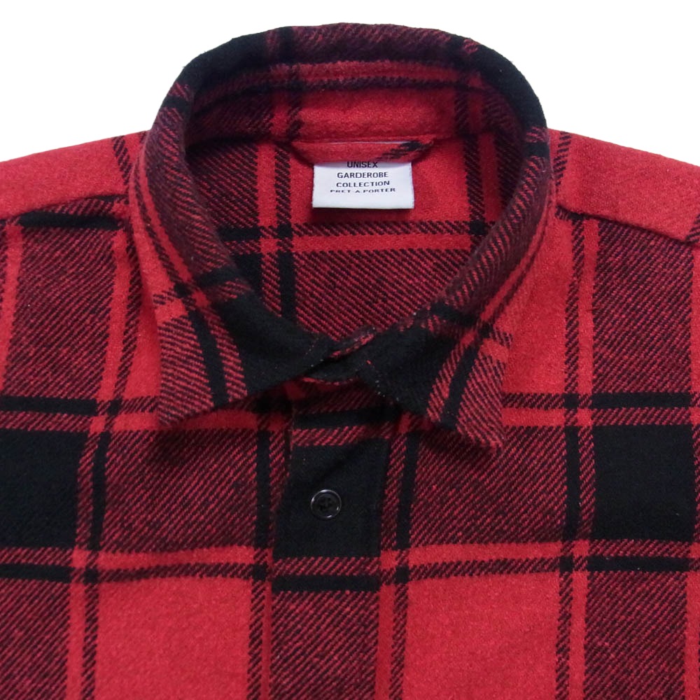 VETEMENTS ヴェトモン MY NAME IS VETEMENTS FLANNEL SHIRT フランネル 長袖 チェック シャツ レッド系 XS【中古】