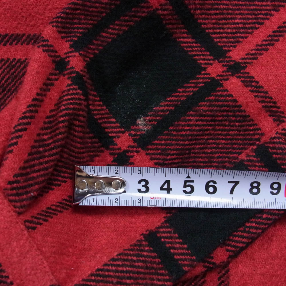 VETEMENTS ヴェトモン MY NAME IS VETEMENTS FLANNEL SHIRT フランネル 長袖 チェック シャツ レッド系 XS【中古】