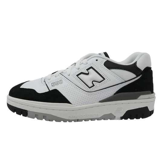 NEW BALANCE ニューバランス BB550NCA BB550 NCA レザー スエード ローカット スニーカー ホワイト系 ブラック系 24cm【新古品】【未使用】【中古】