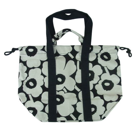 marimekko マリメッコ Mono City Tote Unikko トート バッグ オフホワイト系 ブラック系【中古】
