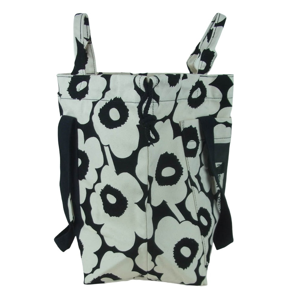 marimekko マリメッコ Mono City Tote Unikko トート バッグ オフホワイト系 ブラック系【中古】