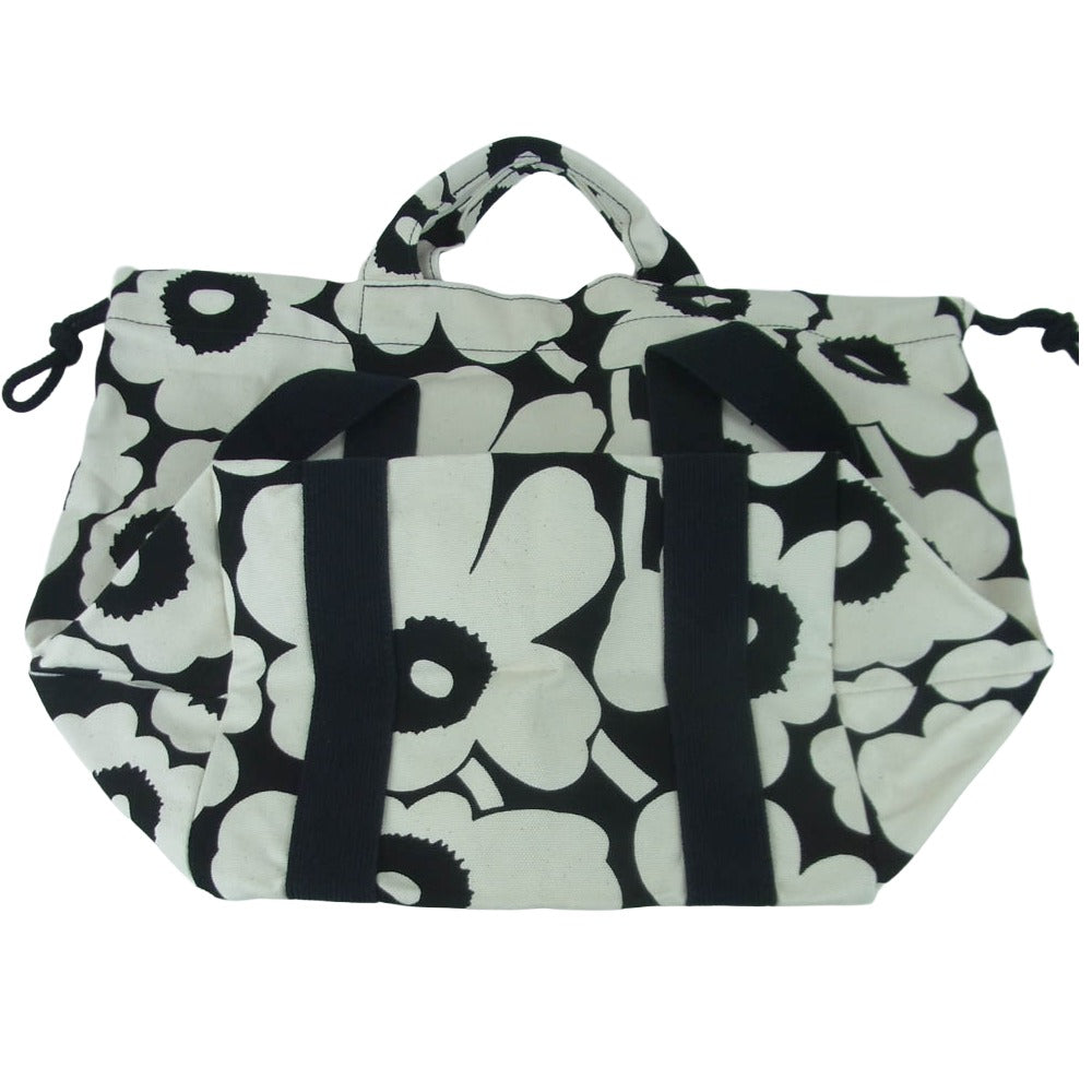 marimekko マリメッコ Mono City Tote Unikko トート バッグ オフホワイト系 ブラック系【中古】