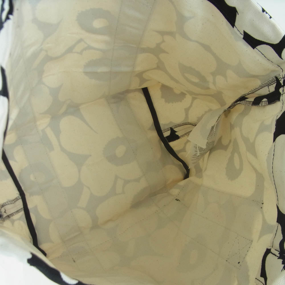 marimekko マリメッコ Mono City Tote Unikko トート バッグ オフホワイト系 ブラック系【中古】