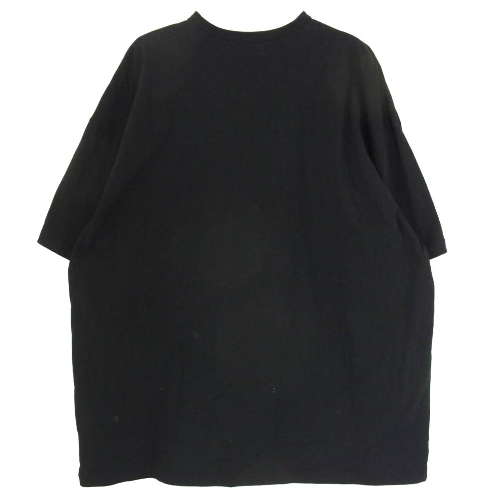 BLACK COMME des GARCONS ブラックコムデギャルソン 1L-T101 AD2023 スウッシュ オーバーサイズ 半袖 Tシャツ カットソー ブラック系 L【中古】