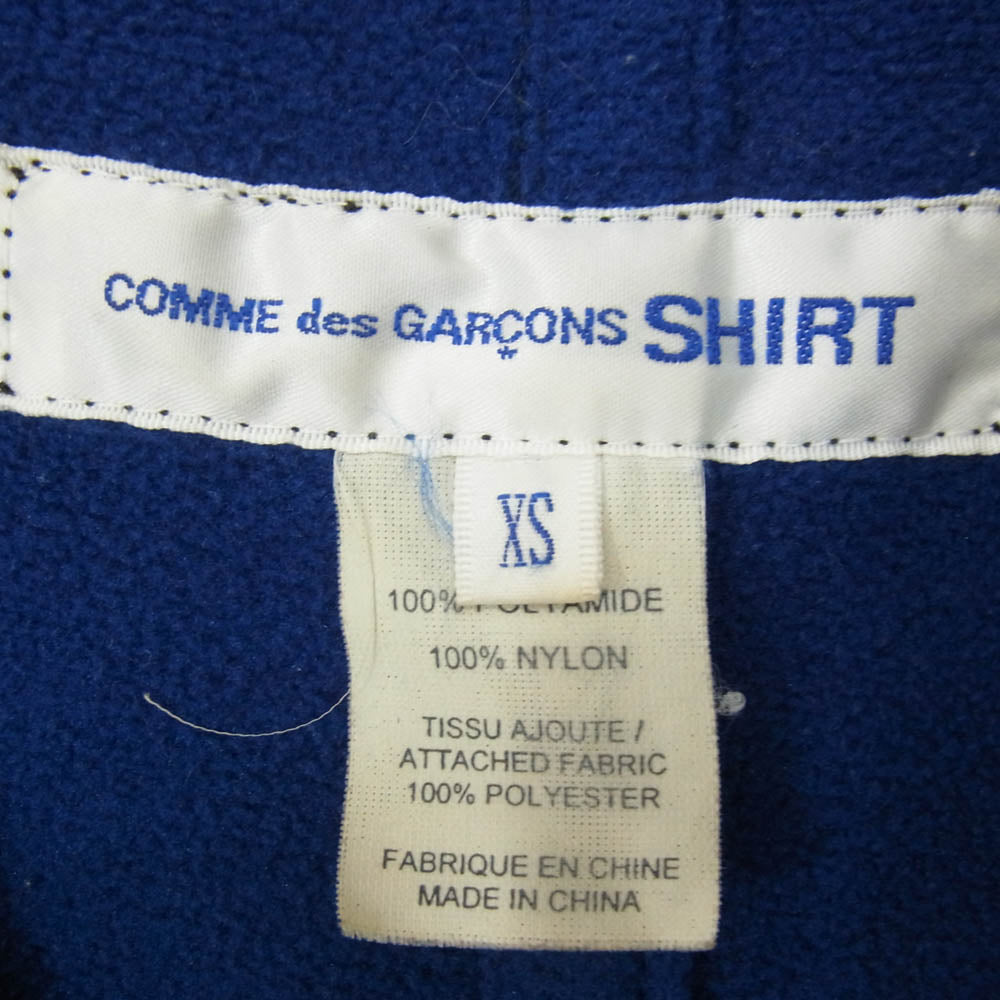 COMME des GARCONS コムデギャルソン W19902 SHIRT シャツ 捻れ ハーフジップ ポンチョ ブラック系 XS【中古】