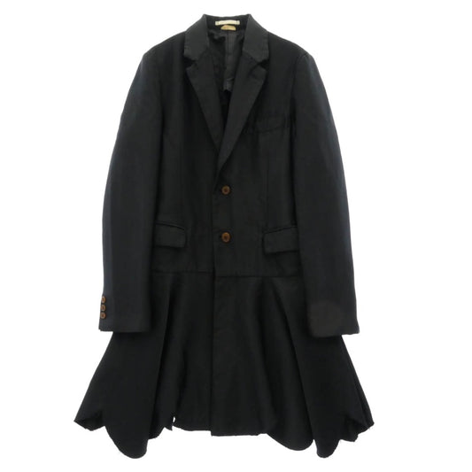 COMME des GARCONS HOMME PLUS コムデギャルソンオムプリュス PE-J061 AD2019 エステル縮絨 ポリ縮 カットオフ テーラード ジャケット ブラック系 XS【中古】