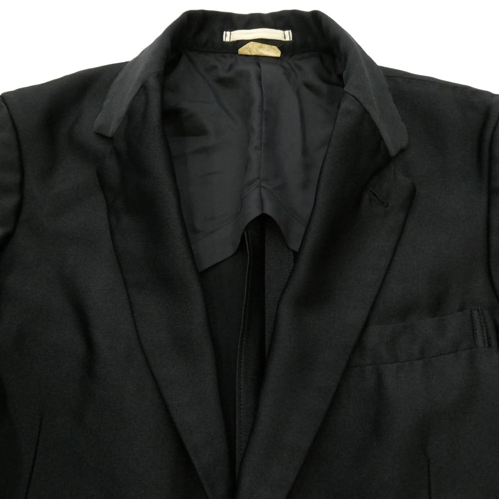COMME des GARCONS HOMME PLUS コムデギャルソンオムプリュス PE-J061 AD2019 エステル縮絨 ポリ縮 カットオフ テーラード ジャケット ブラック系 XS【中古】