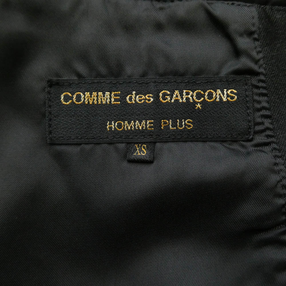 COMME des GARCONS HOMME PLUS コムデギャルソンオムプリュス PE-J061 AD2019 エステル縮絨 ポリ縮 カットオフ テーラード ジャケット ブラック系 XS【中古】