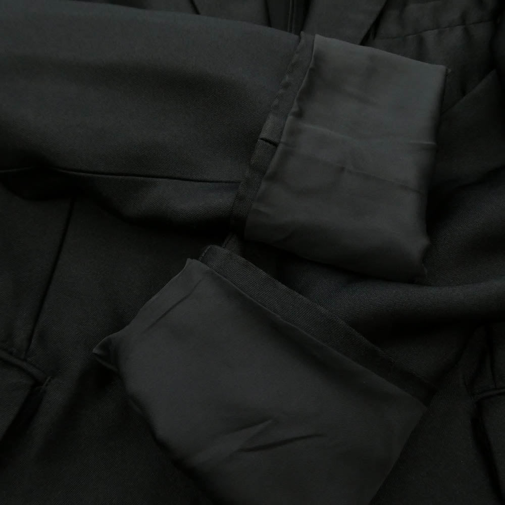 COMME des GARCONS HOMME PLUS コムデギャルソンオムプリュス PE-J061 AD2019 エステル縮絨 ポリ縮 カットオフ テーラード ジャケット ブラック系 XS【中古】