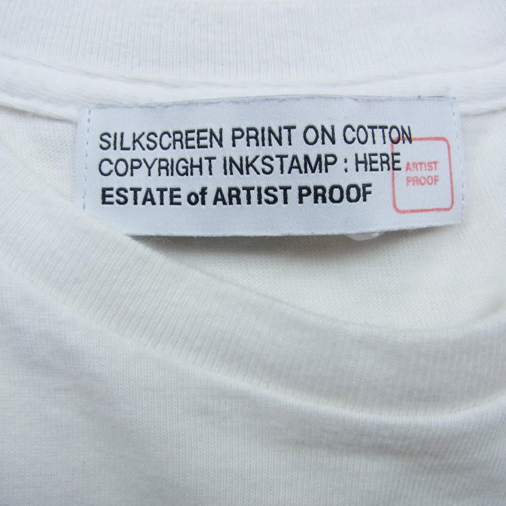 アーティストプルーフ SILkSCREEN PRINT シルクスクリーン 半袖 tシャツ ホワイト系 L【中古】