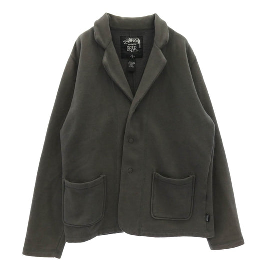 STUSSY ステューシー 裏起毛 テーラード スウェット ジャケット グレー系 S【中古】