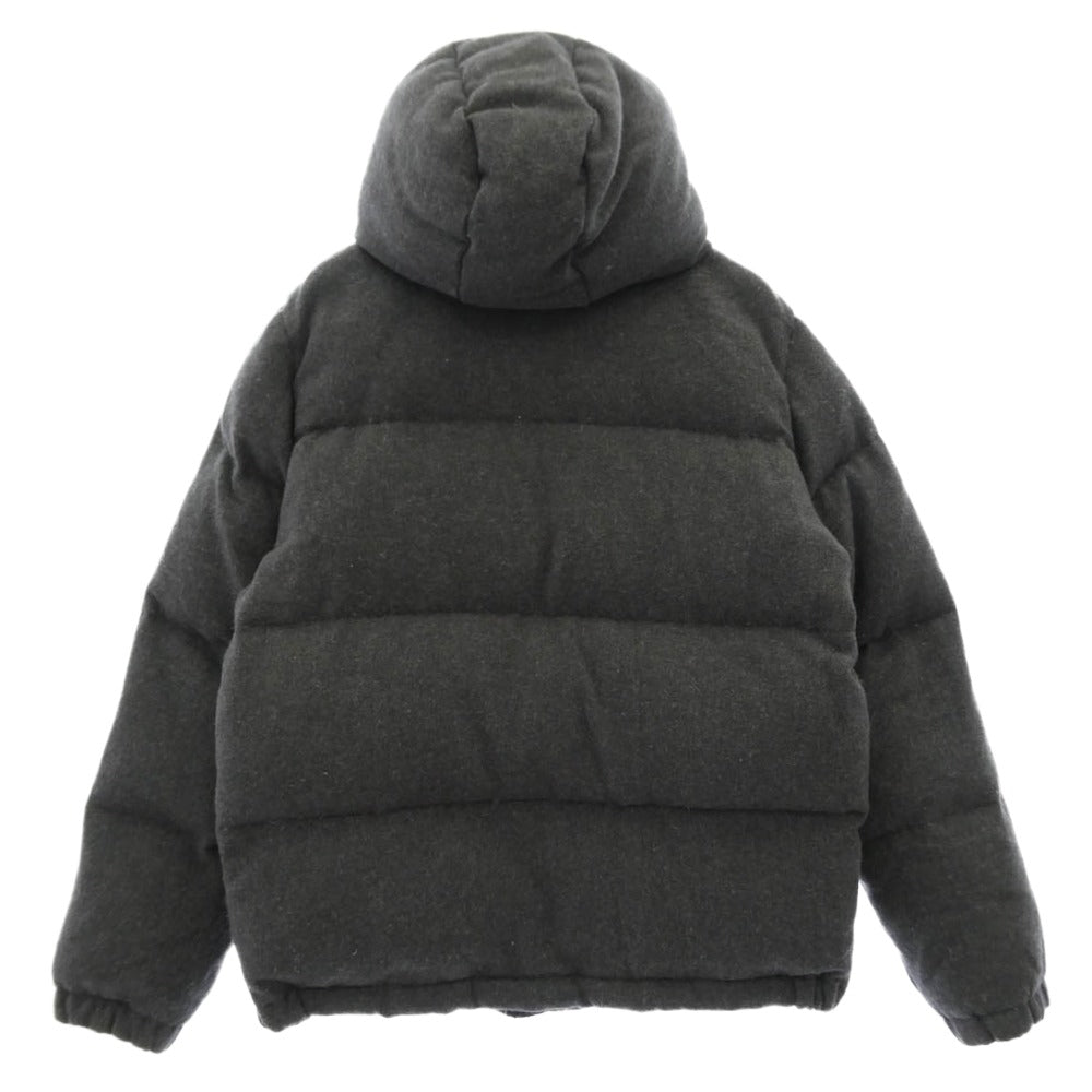 STUSSY ステューシー フーデッド ウール ダウン ジャケット グレー系 L【中古】