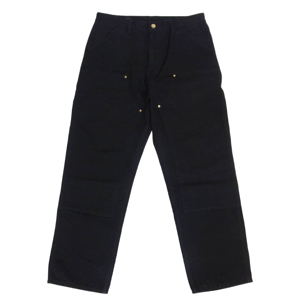 Carhartt カーハート 90075 ダブルニー ダック ペインター ワークパンツ ブラック系 32【中古】