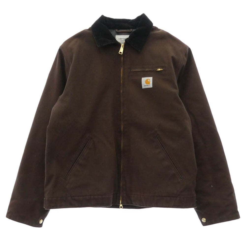 Carhartt カーハート 80418 DETROIT JACKET Blanket Lining 12ozディアボーンキャンバス デトロイト ジャケット ブランケットライニング タバコ ブラウン系 L【中古】