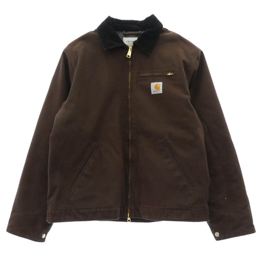 Carhartt カーハート 80418 DETROIT JACKET Blanket Lining 12ozディアボーンキャンバス デトロイト ジャケット ブランケットライニング タバコ ブラウン系 L【中古】