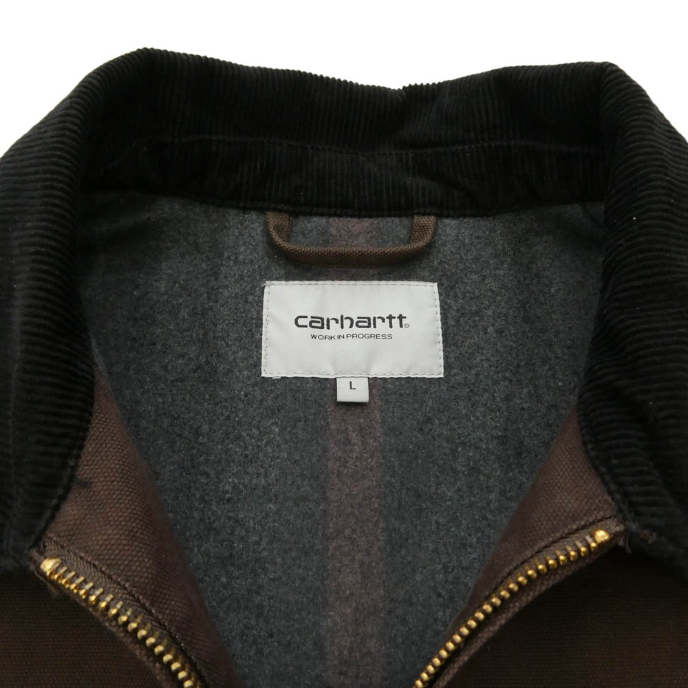 Carhartt カーハート 80418 DETROIT JACKET Blanket Lining 12ozディアボーンキャンバス デトロイト ジャケット ブランケットライニング タバコ ブラウン系 L【中古】