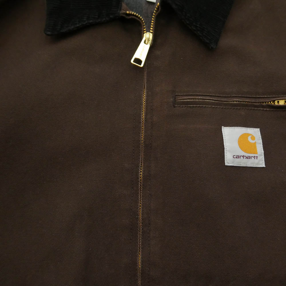 Carhartt カーハート 80418 DETROIT JACKET Blanket Lining 12ozディアボーンキャンバス デトロイト ジャケット ブランケットライニング タバコ ブラウン系 L【中古】