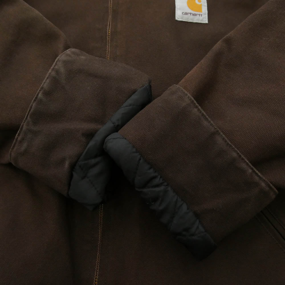 Carhartt カーハート 80418 DETROIT JACKET Blanket Lining 12ozディアボーンキャンバス デトロイト ジャケット ブランケットライニング タバコ ブラウン系 L【中古】