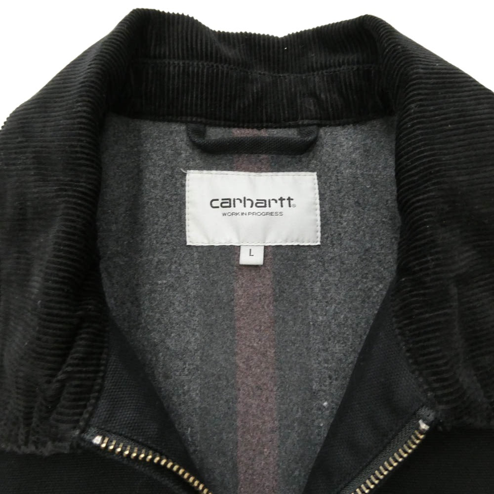 Carhartt カーハート 80418 DETROIT JACKET Blanket Lining 12ozディアボーンキャンバス デトロイト ジャケット ブランケットライニング ブラック ブラック系 L【中古】
