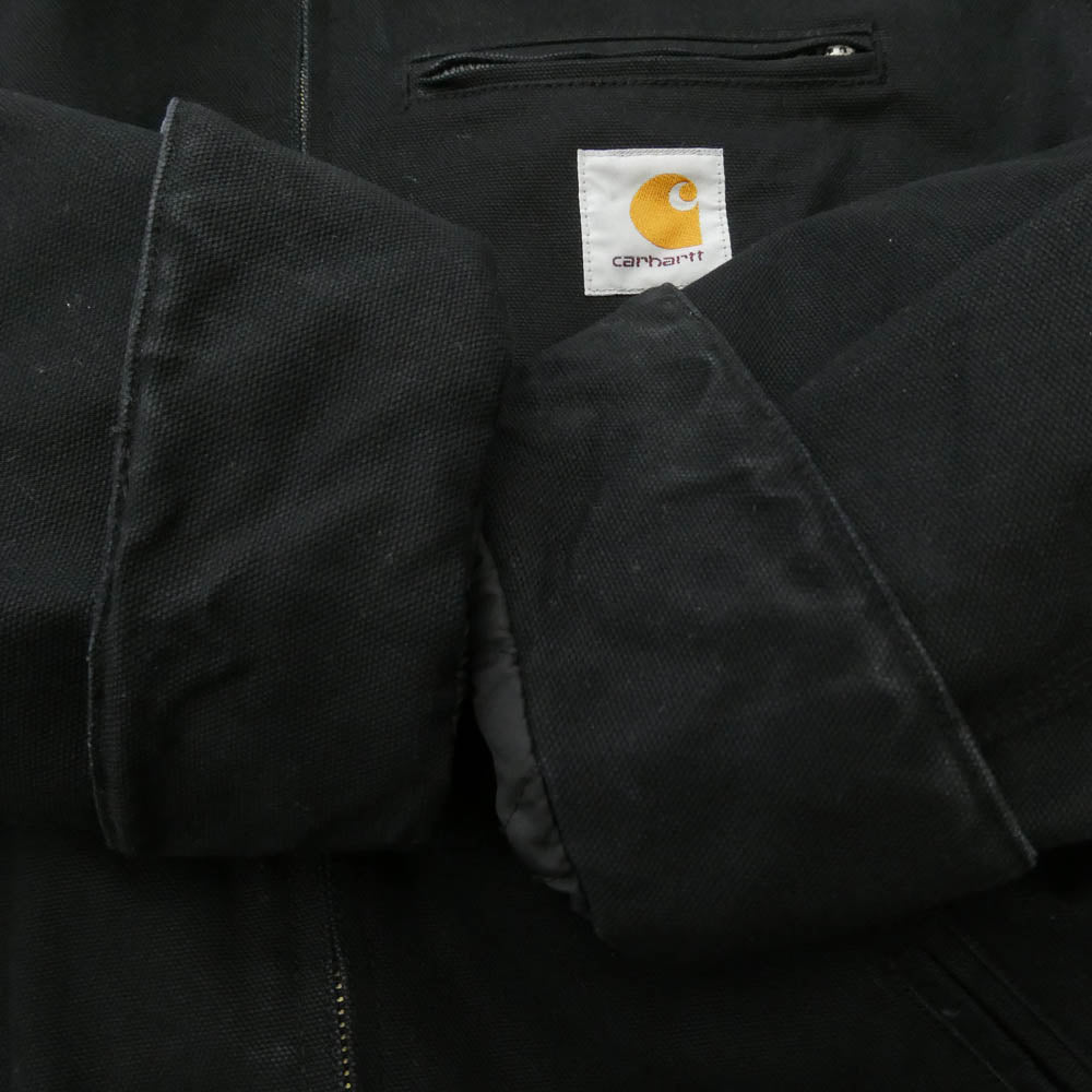 Carhartt カーハート 80418 DETROIT JACKET Blanket Lining 12ozディアボーンキャンバス デトロイト ジャケット ブランケットライニング ブラック ブラック系 L【中古】