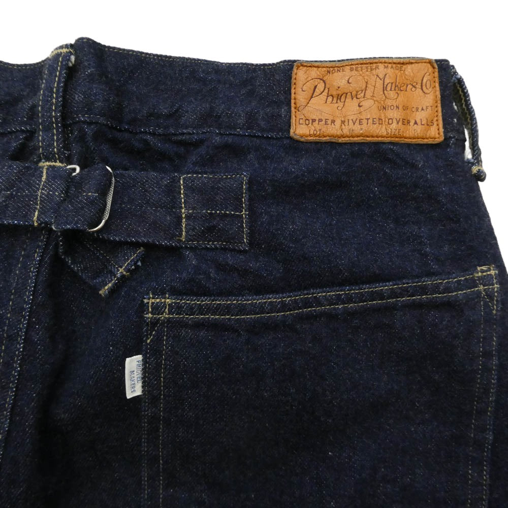 PHIGVEL フィグベル CLASSIC JEANS 301 シンチバック ボタンフライ クラシック ジーンズ デニム パンツ ネイビー系 2【中古】