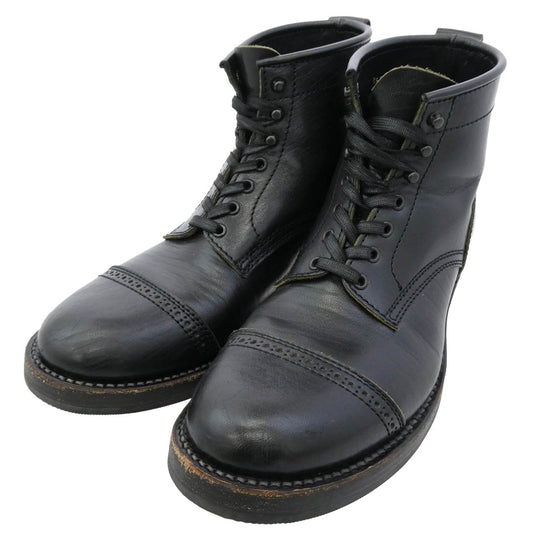 ADDICT CLOTHES アディクトクローズ AB-02CH-ST HORSEHIDE CAP TOE LACE-UP STANDARD ホースハイド キャップトゥ レースアップ スタンダード ブーツ ブラック系 8.5【中古】