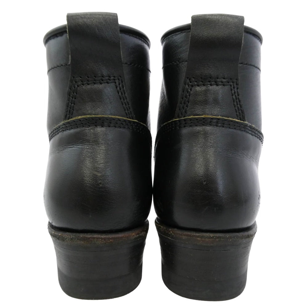 ADDICT CLOTHES アディクトクローズ AB-02CH-ST HORSEHIDE CAP TOE LACE-UP STANDARD ホースハイド キャップトゥ レースアップ スタンダード ブーツ ブラック系 8.5【中古】