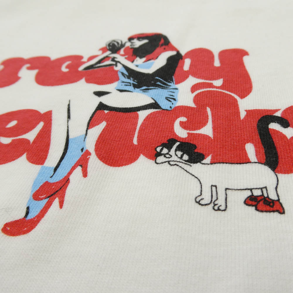 HYSTERIC GLAMOUR ヒステリックグラマー 02261CT49 × DOROTHY HENDRICKS ドロシー ヘンドリックス 半袖 Tシャツ カットソー ホワイト系 XL【新古品】【未使用】【中古】