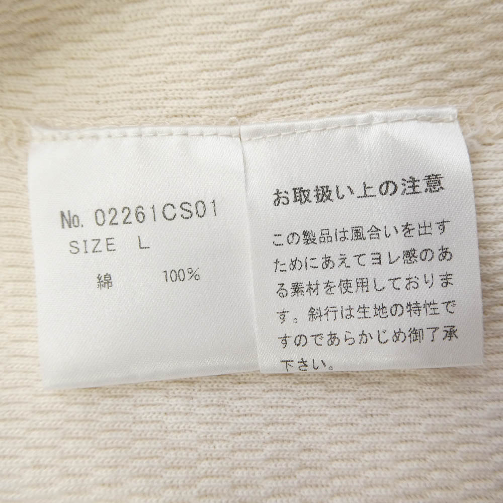 HYSTERIC GLAMOUR ヒステリックグラマー 26SS 02261CS01 GUITAR GIRL HG ギターガール ヘンリーネック スウェット トレーナー ホワイト系 L【中古】