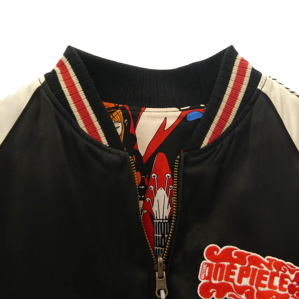 HYSTERIC GLAMOUR ヒステリックグラマー 02253AB17 × ONEPIECE ワンピース NAMI FLYING V SOUVENIR JACKET ナミ フライング スーベニア ジャケット リバーシブル ブルゾン ブラック系 L【中古】