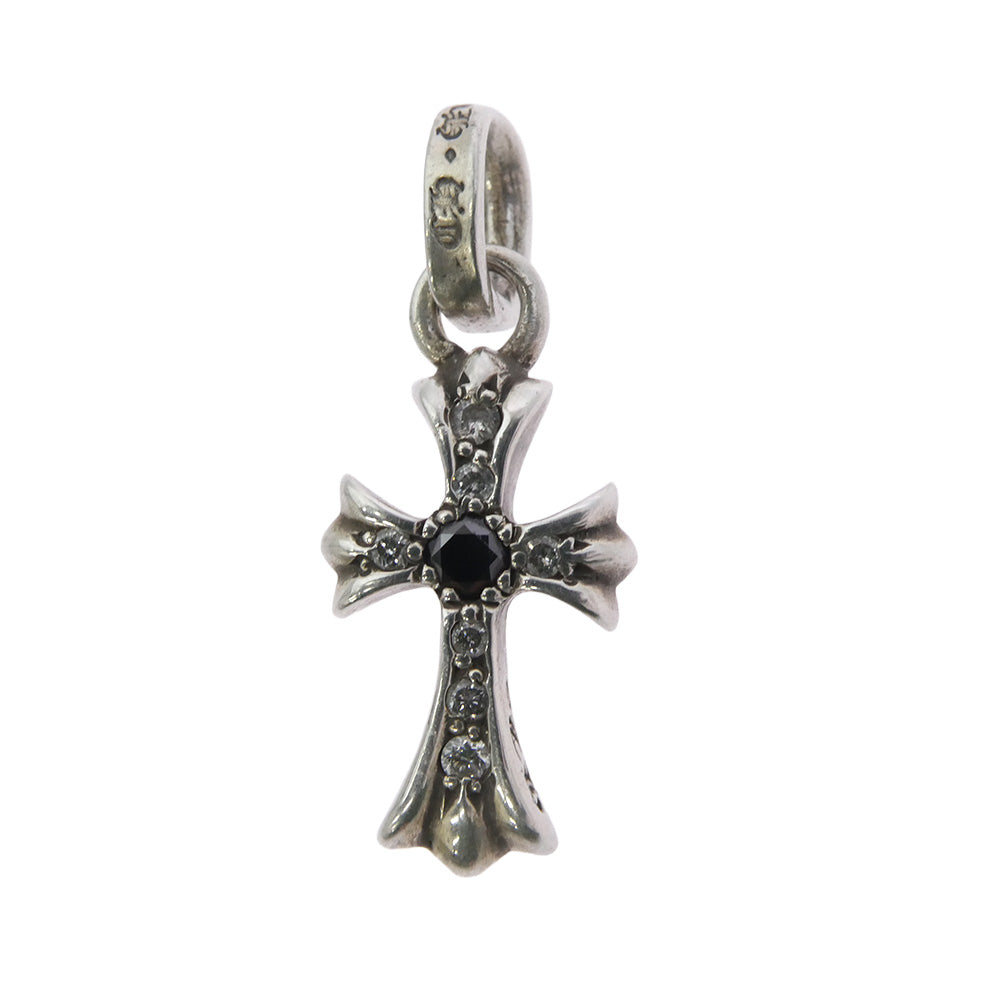 CHROME HEARTS クロムハーツ（原本無） BBY FAT CRS P/DIA A ベイビーファットチャーム アフターパヴェダイヤ センターブラックダイヤ シルバー系【中古】