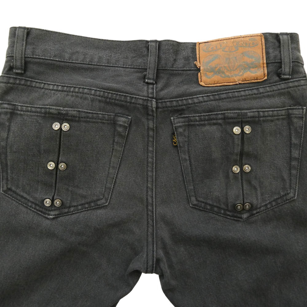Celt&Cobra ケルト&コブラ J9 リベット ストレート ブラック デニム パンツ ブラック系 W29【中古】
