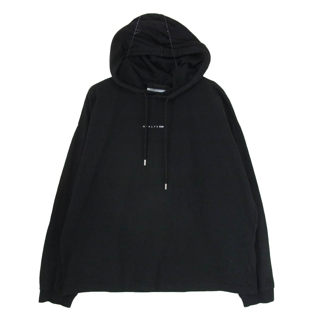 アリクス visual ロゴ イタリア製 プルオーバー フーディー パーカー ブラック系 L【中古】