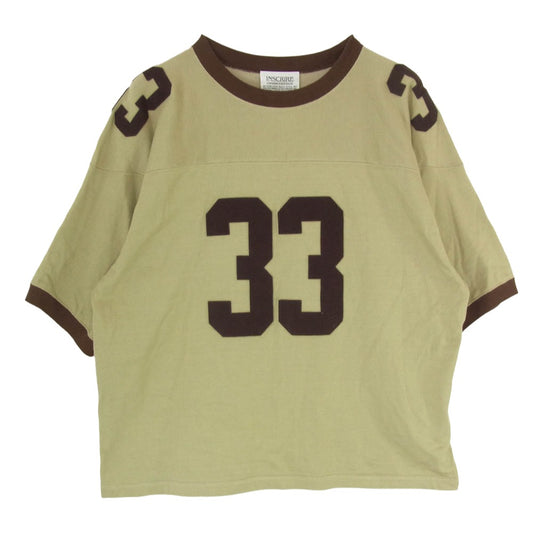 アンスクリア I23AW-BC84A ナンバリング フットボール 半袖 Tシャツ カットソー カーキ系 M【中古】
