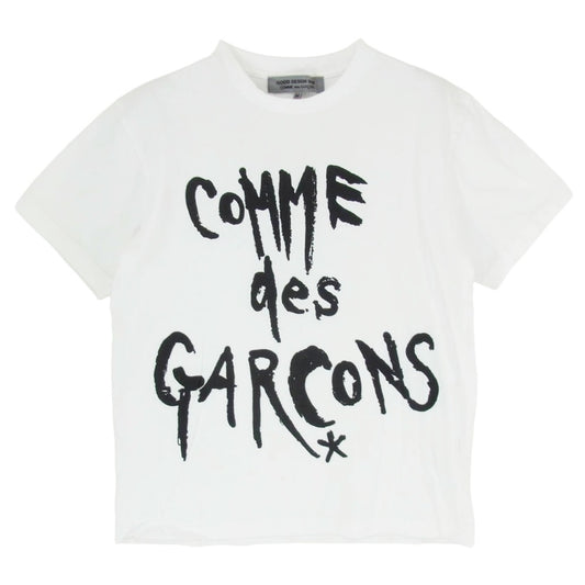 COMME des GARCONS コムデギャルソン IQ-T007 GOOD DESIGN SHOP ロゴプリント Tシャツ ホワイト系 M【中古】