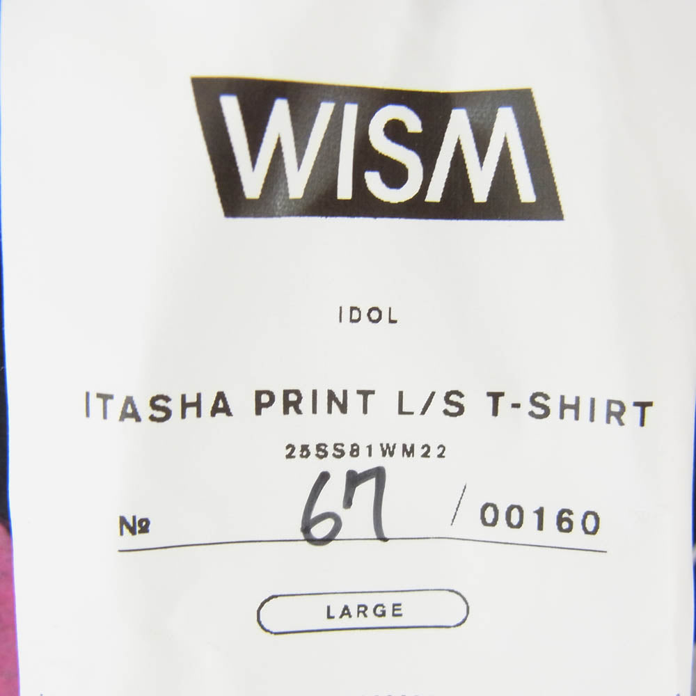 doublet ダブレット 25SS 25SS81WM22 ITASHA PRINT L／S T-SHIRT 痛車 プリント 長袖 Tシャツ カットソー ブラック系 L【中古】