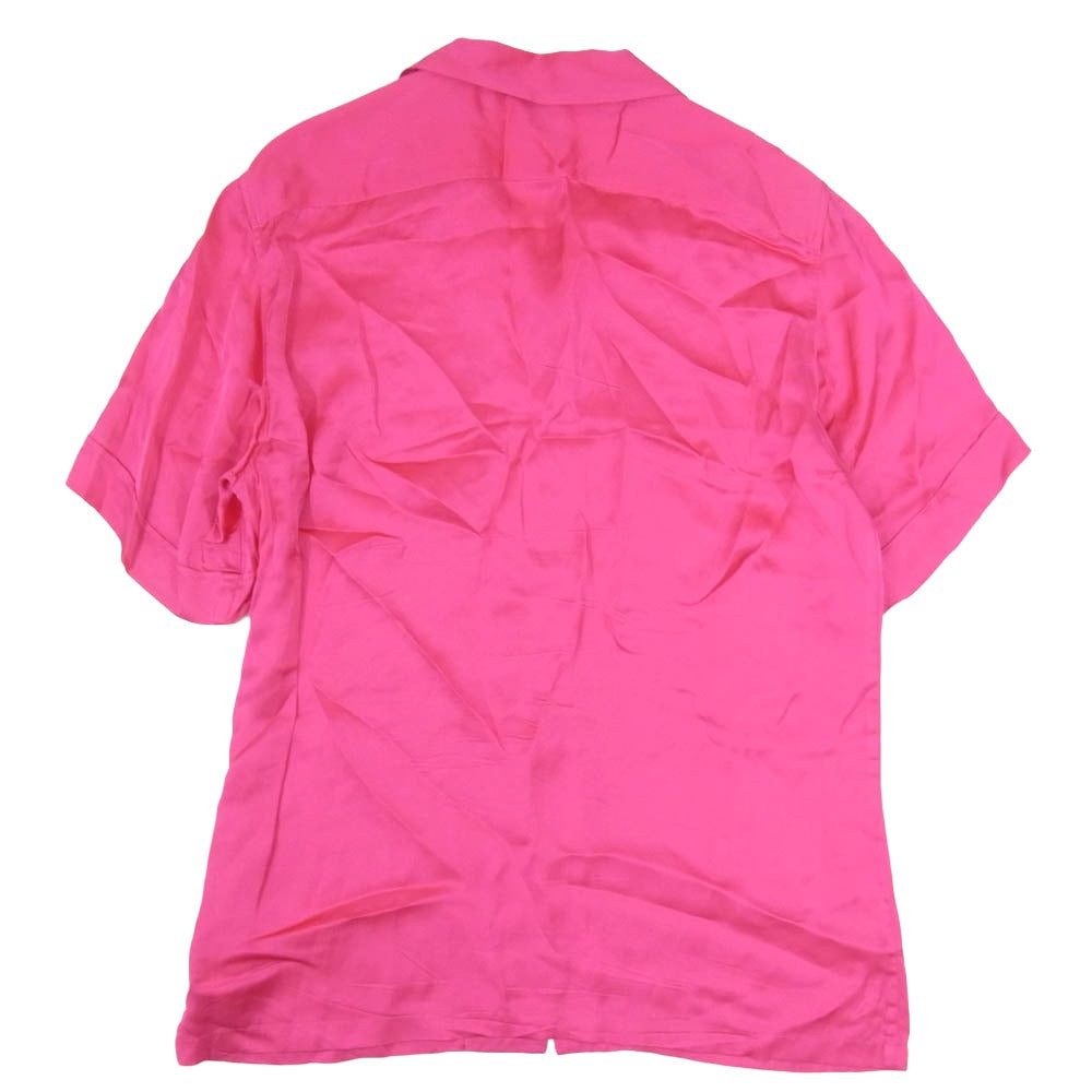 DRIES VAN NOTEN ドリスヴァンノッテン 71-01-03-01109 レーヨン 半袖 オープンカラー シャツ ピンク系 38【中古】